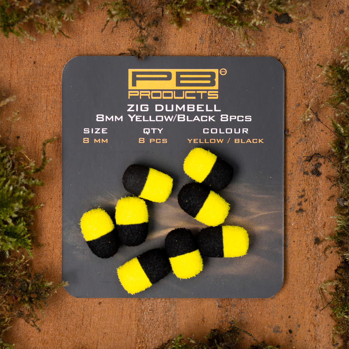 Zig Dumbell 8mm Yellow/Black (8pcs)