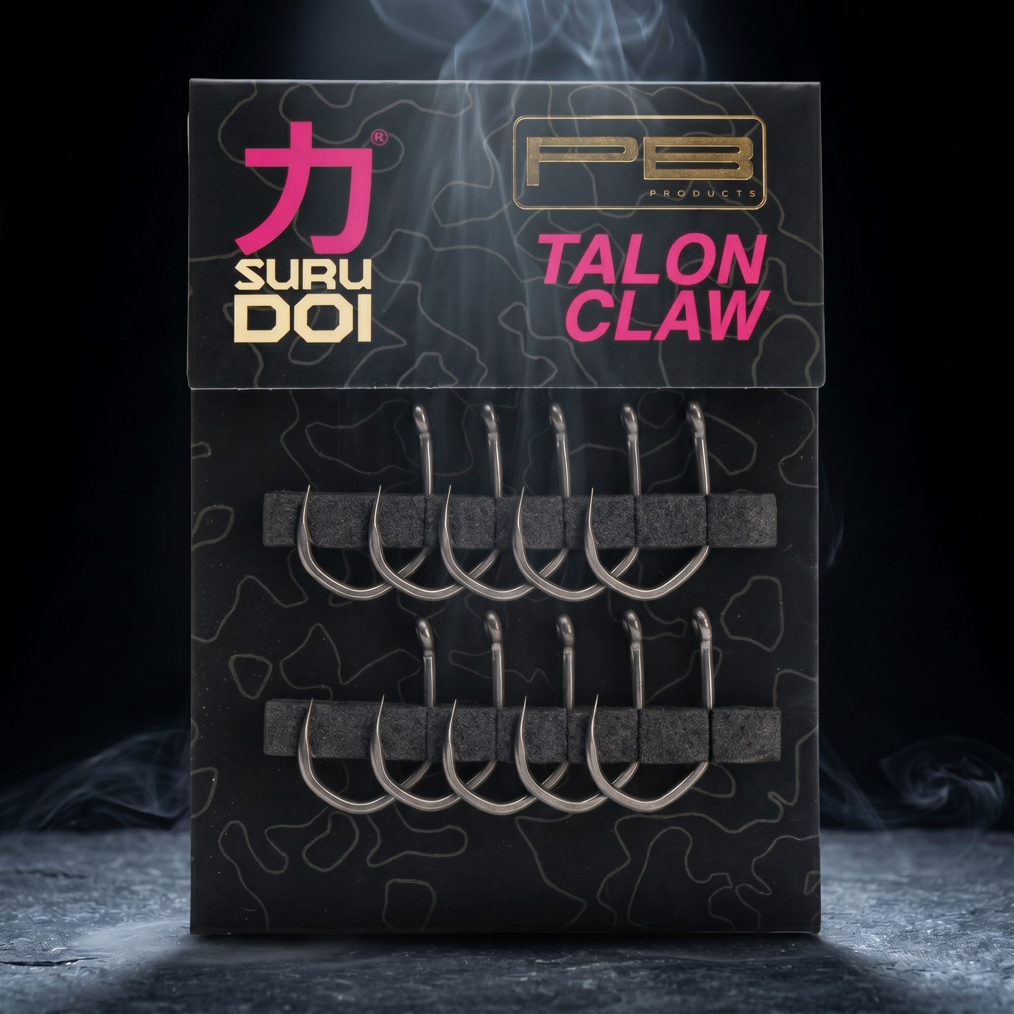 SURUDOI Talon Claw micro barbed carp hooks, 10 pack retail packaging by PB Products