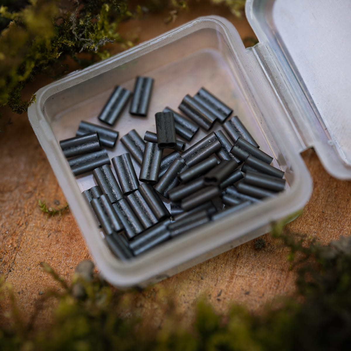 Double Barrel Crimps Dull Black 5mm (50pcs)