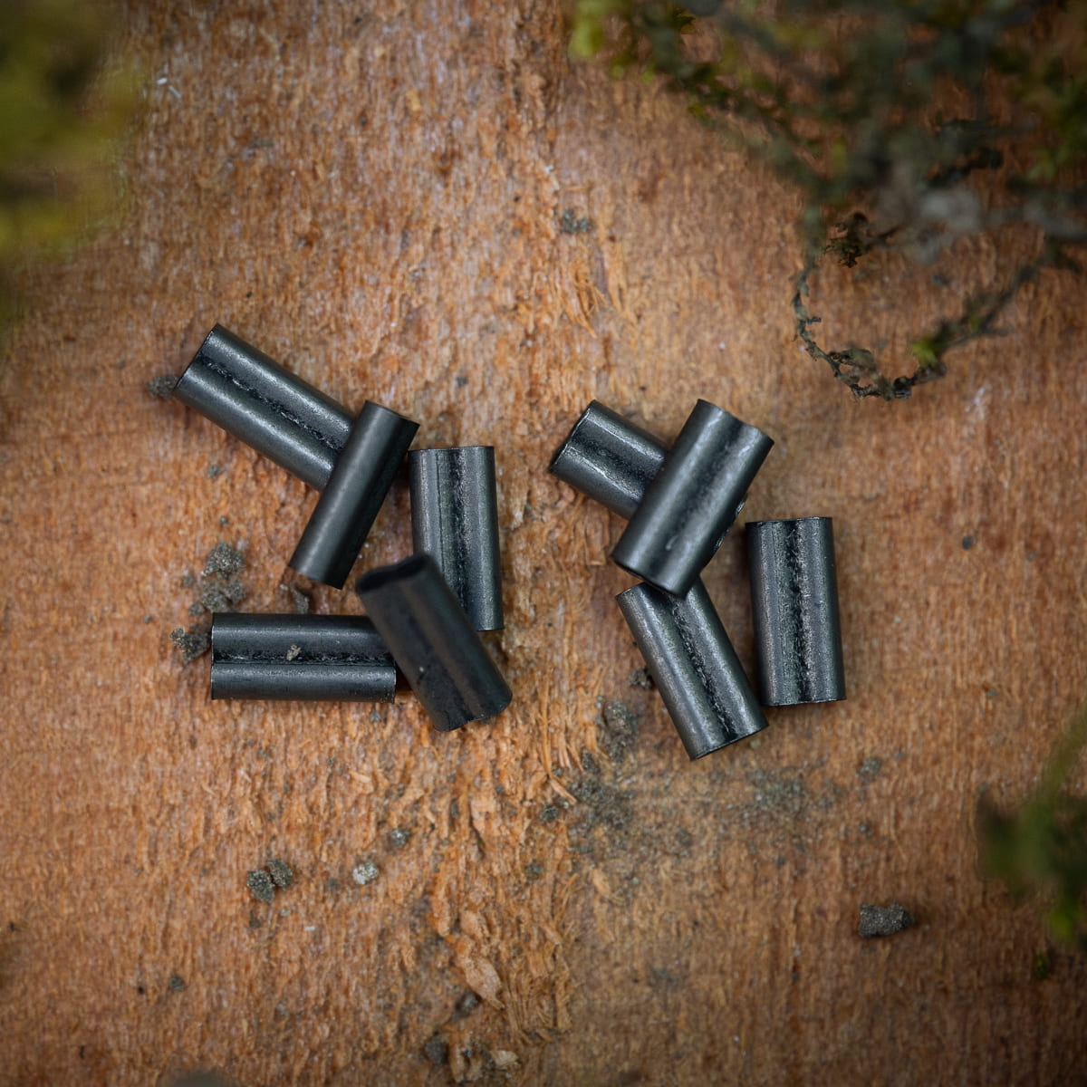 Double Barrel Crimps Dull Black 5mm (50pcs)